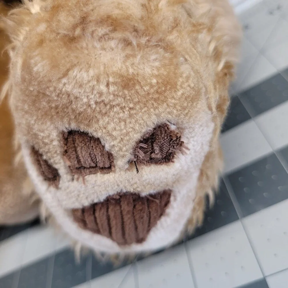 First Main‎ Toodles Teddy Bear Plush Tan Brown Sitting Stuffed Long Brown Shaggy